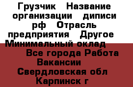 Грузчик › Название организации ­ диписи.рф › Отрасль предприятия ­ Другое › Минимальный оклад ­ 13 500 - Все города Работа » Вакансии   . Свердловская обл.,Карпинск г.